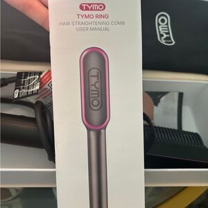 Tymo Ring Hair Straightening Comb - Pink and Black